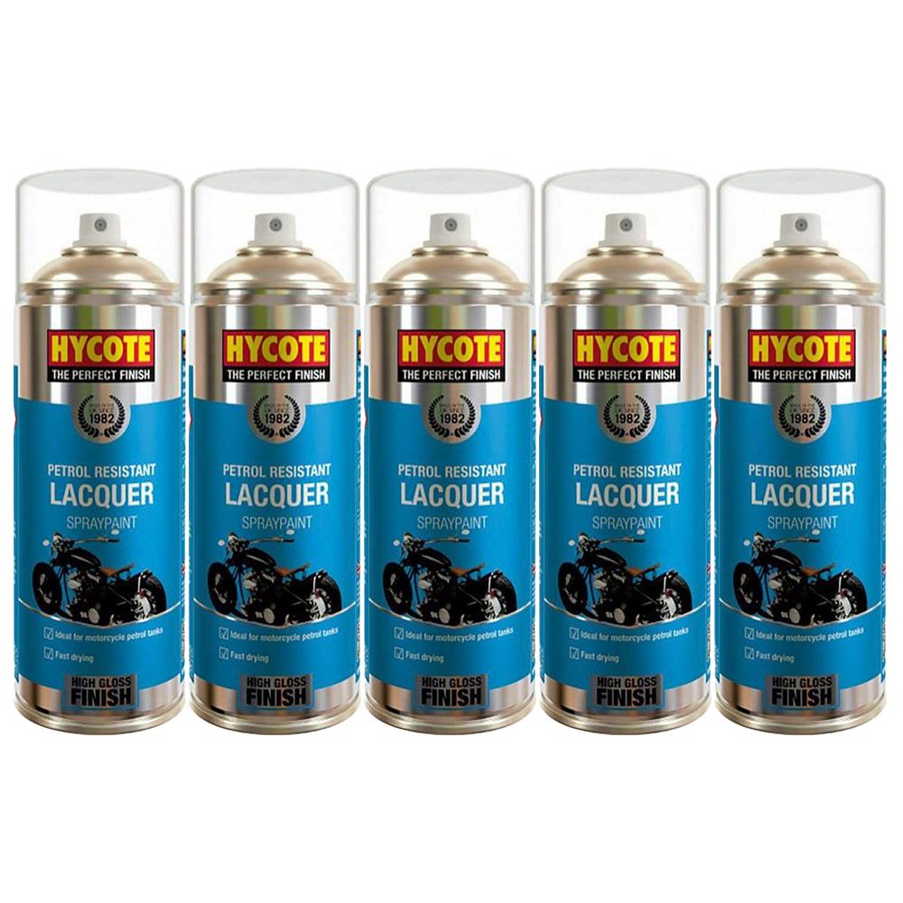 5X Hycote Petrol Resistant Lacquer Spray Paint 400ml Spray Paint
