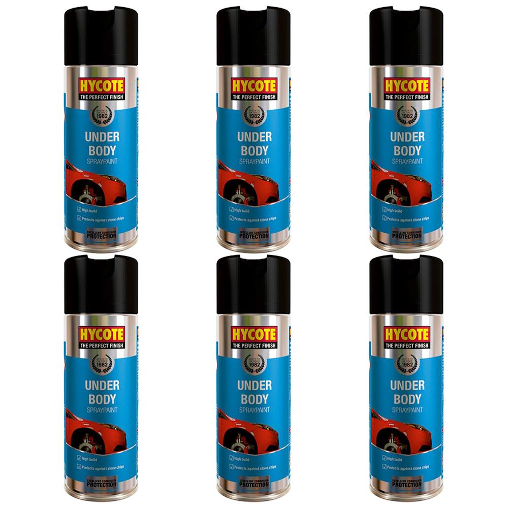 6X Hycote Under Body Spray 400ml Spray Paint