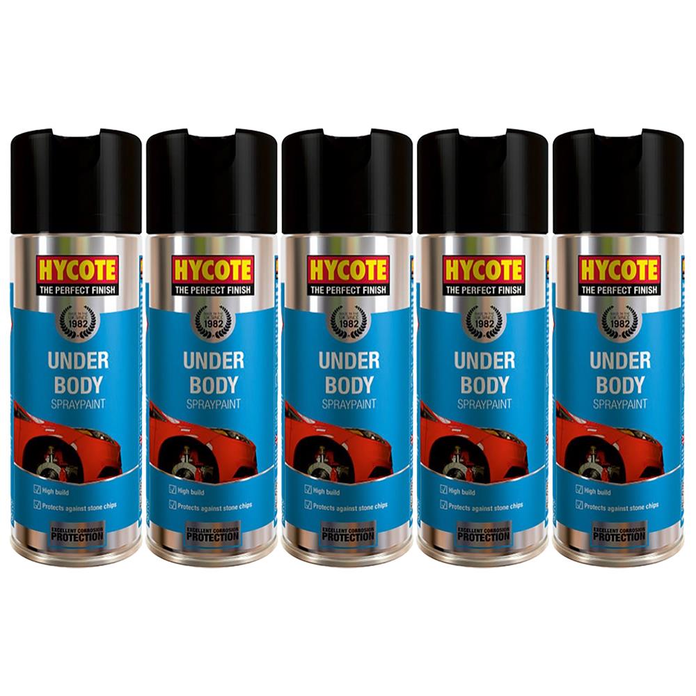 5X Hycote Under Body Spray 400ml Spray Paint