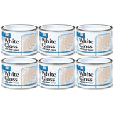 6X Non-Drip White Gloss Paint Tin 180ml Tin Paint