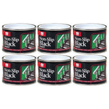 6X Nonslip Black Matt Paint Tin 180ml Tin Paint
