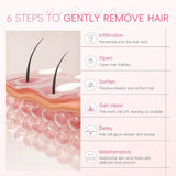 Nuage hair removal cream 6 pack with six steps for gentle hair removal and skin care