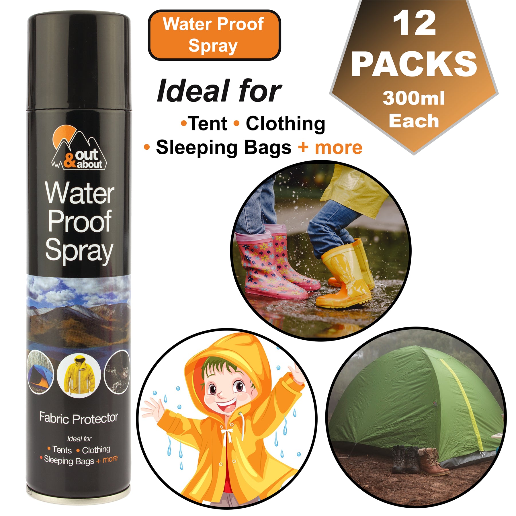 12X Waterproof Spray 300ml Waterproof Spray
