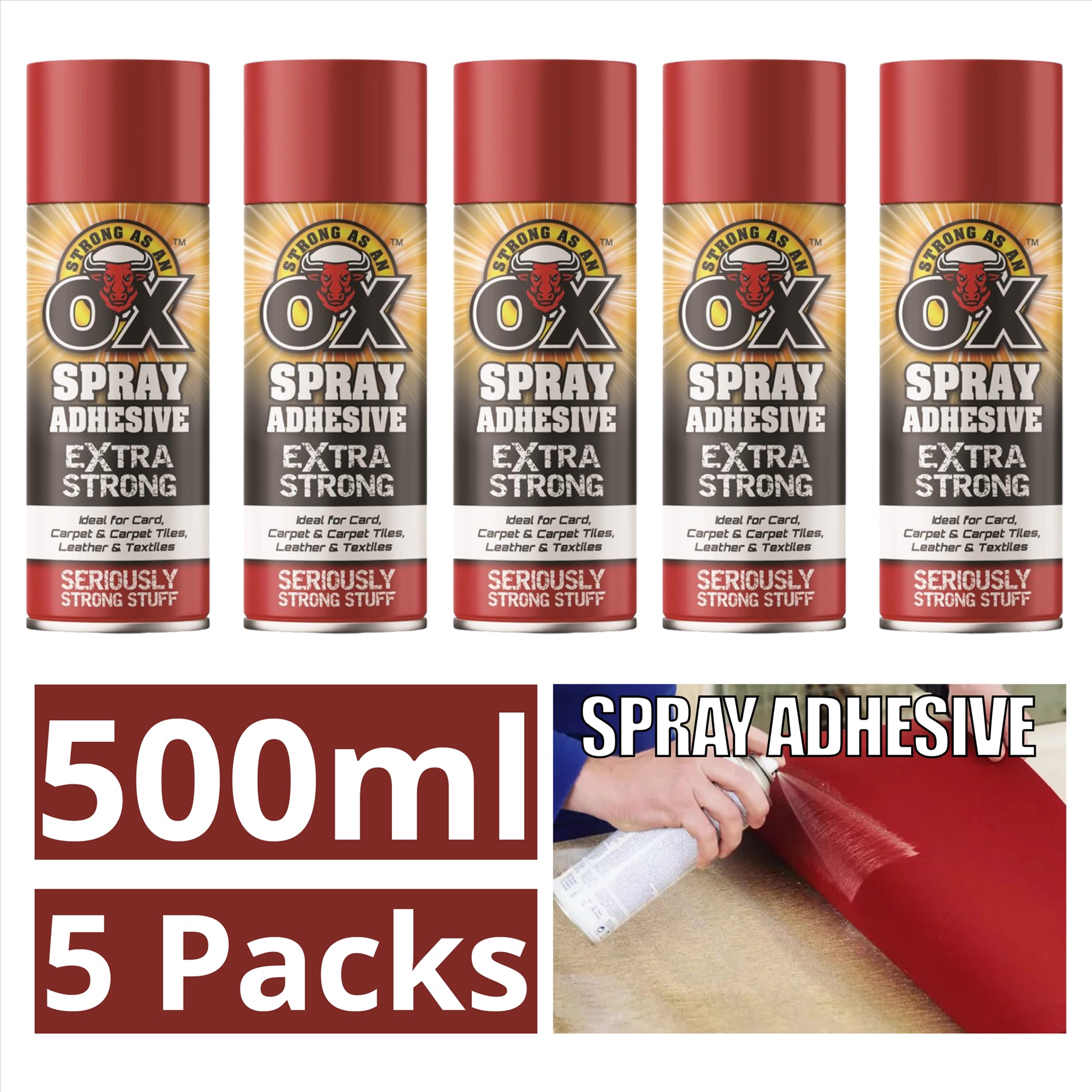 5X Saao Spray Adhesive 500ml Adhensive Spray