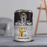 Paint Factory 300ml metallic silver paint tin designed for interior and exterior projects