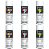 6X Paint Factory Antique White Gloss Spray Paint 400ml Spray Paint
