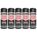 5X Paint Factory Tough Stuff Enamel Black Gloss 400ml Spray Paint