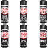 6X Paint Factory Tough Stuff Enamel Black Gloss 400ml Spray Paint