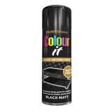PAINTfactory Colour it black matt spray paint 250ml for quick drying on various surfaces