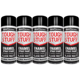 5X Paint Factory Tough Stuff Enamel Black Matt 400ml Spray Paint