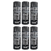 6X Paint Factory All Purpose Black Metallic Spray Paint 200ml Spray Paint