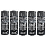 5X Paint Factory All Purpose Black Metallic Spray Paint 200ml Spray Paint