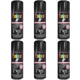 6X Paint Factory Black Satin Spray Paint 400ml Spray Paint