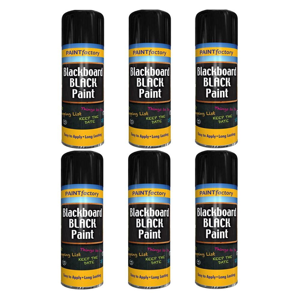 6X Paint Factory Blackboard Spray Paint 400ml Spray Paint