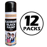 12X Paint Factory Black Blackboard Spray Paint 200ml Spray Paint