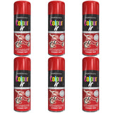6X Paint Factory Cherry Red Gloss Spray Paint 400ml Spray Paint
