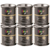 6X Paint Factory Black Matt Tin Paint 300ml Tin Paint