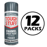 12X Paint Factory Tough Stuff Enamel Grey Primer 400ml Spray Paint