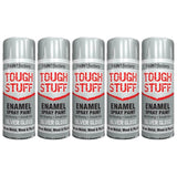 5X Paint Factory Tough Stuff Enamel Silver Gloss 400ml Spray Paint