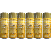 6X Paint Factory All Purpose Gold Metallic Spray Paint 200ml Spray Paint