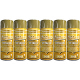 6X Paint Factory All Purpose Gold Metallic Spray Paint 200ml Spray Paint