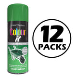 12X Grass Green Gloss Spray Paint 250ml Spray Paint