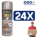 Paint Factory grey primer spray paint 250ml with quick drying and matt finish for all-purpose use
