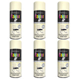 6X Paint Factory Ivory Silk Gloss Spray Paint 400ml Spray Paint