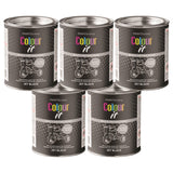 5X Paint Factory Jet Black Gloss Tin Paint 300ml Tin Paint