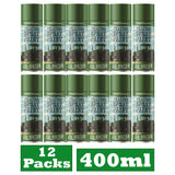 12 packs of John Deere green tractor spray paint in 400ml cans for high-quality finishes