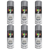 6X Paint Factory Light Grey Gloss Spray Paint 400ml Spray Paint