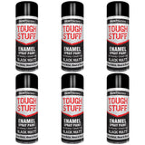 6X Paint Factory Tough Stuff Enamel Black Matt 400ml Spray Paint