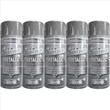 5X Paint Factory Metallic Silver Spray Paint 200ml Spray Paint