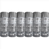 6X Paint Factory Metallic Silver Spray Paint 200ml Spray Paint