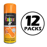 12X Paint Factory Original Orange Gloss Spray Paint 400ml Spray Paint