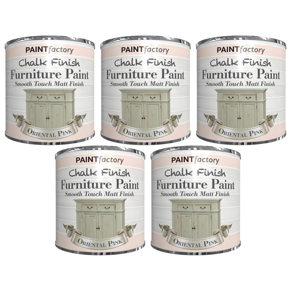 5X Paint Factory Oriental Pink Chalk Paint 250ml Tin Paint