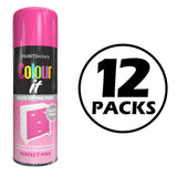 12X Paint Factory Perfect Pink Gloss Spray Paint 400ml Spray Paint