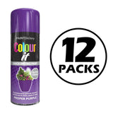 12X Paint Factory Proper Purple Gloss Spray Paint 400ml Spray Paint