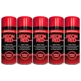 5X Paint Factory Red Fluorescent Neon Spray Paint 200ml Spray Paint
