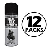 12X Paint Factory Textured Effect Black Spray Paint 400ml Spray Paint