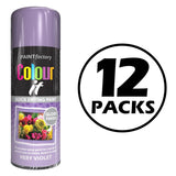 12X Paint Factory Very Violet Gloss Spray Paint 400ml Spray Paint