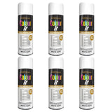 6X Paint Factory White Matt Spray Paint 400ml Spray Paint