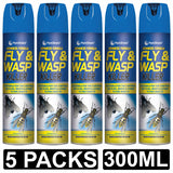 5X PestShield Fly & Wasp Killer Spray 300ml Pest Control