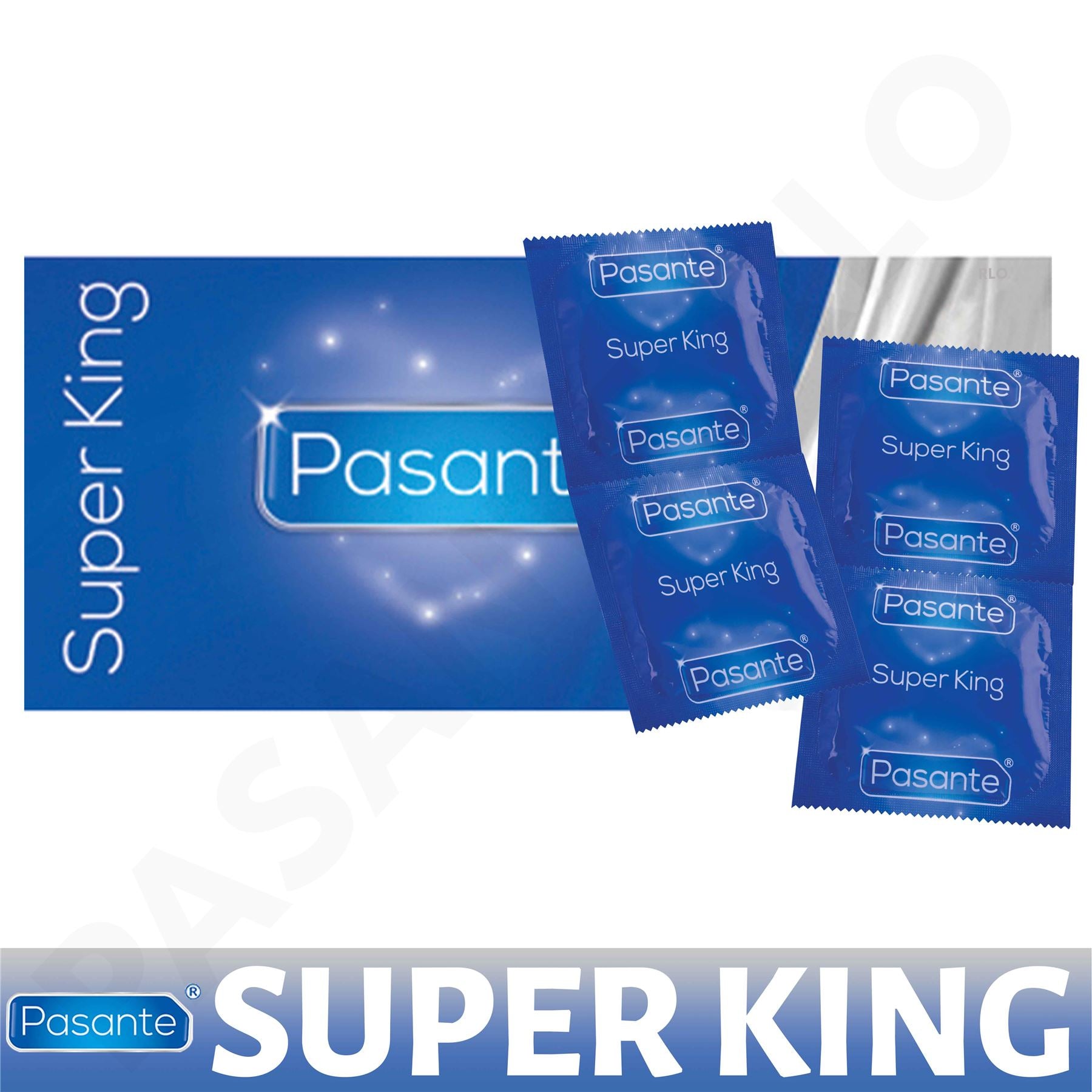 144X Pasante Condoms Super King Size Extra Large Wider Longer Natural Latex Male Condom