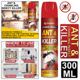 PestShield Ant and Crawling Insect Killer Spray for effective pest control indoors and outdoors, 300 ml