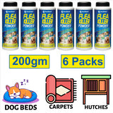 6X Flea Killer Powder 200G Pet supplies