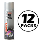12X Promatic Alu Zinc Spray Paint 500ml Spray Paint