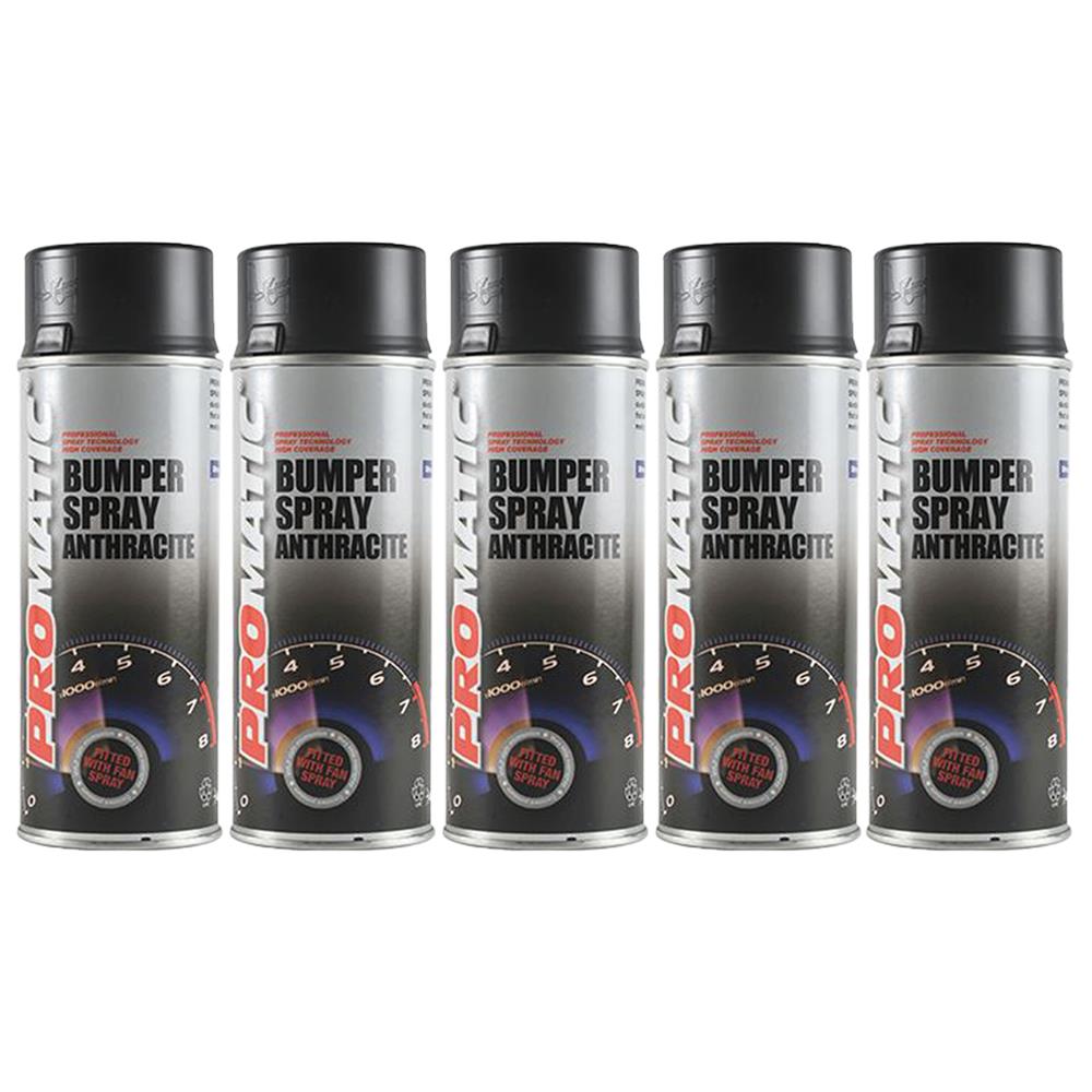 5X Promatic Bumperspray Anthracite Spray Paint 400ml Spray Paint