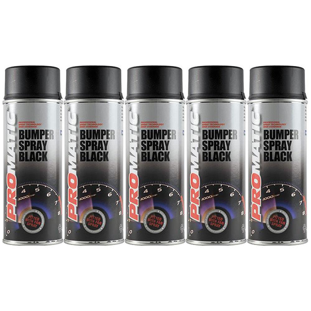 5X Promatic Bumperspray Black Spray Paint 400ml Spray Paint
