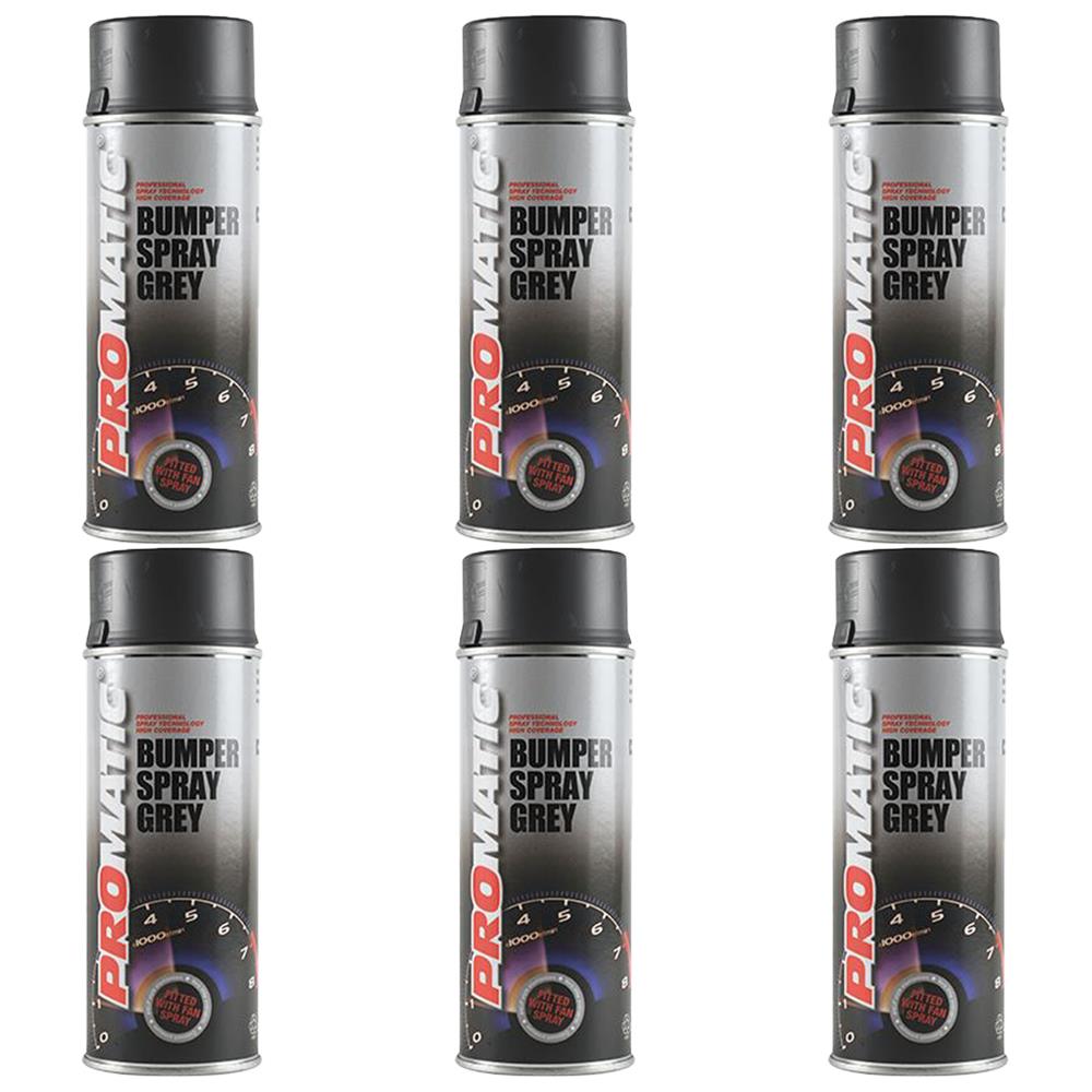 6X Promatic Bumperspray Mid Grey Spray Paint 400ml Spray Paint